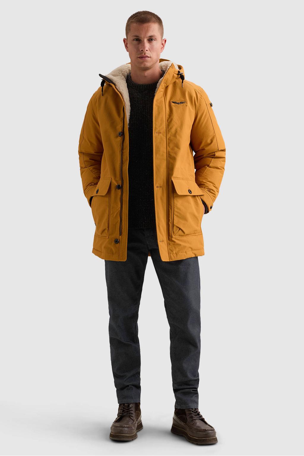 PME Legend winterparka met teddy details - oker
