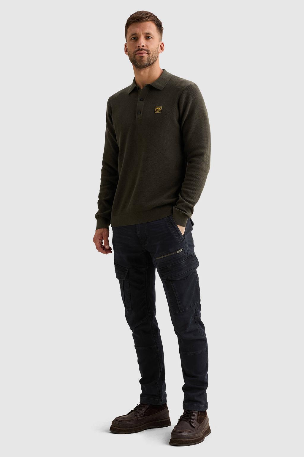 PME Legend regular fit katoenen gebreide trui - beluga