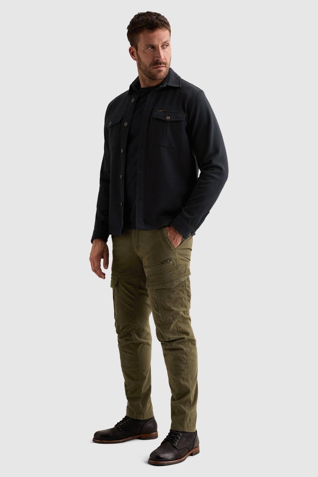 PME Legend regular fit overshirt - donkerblauw