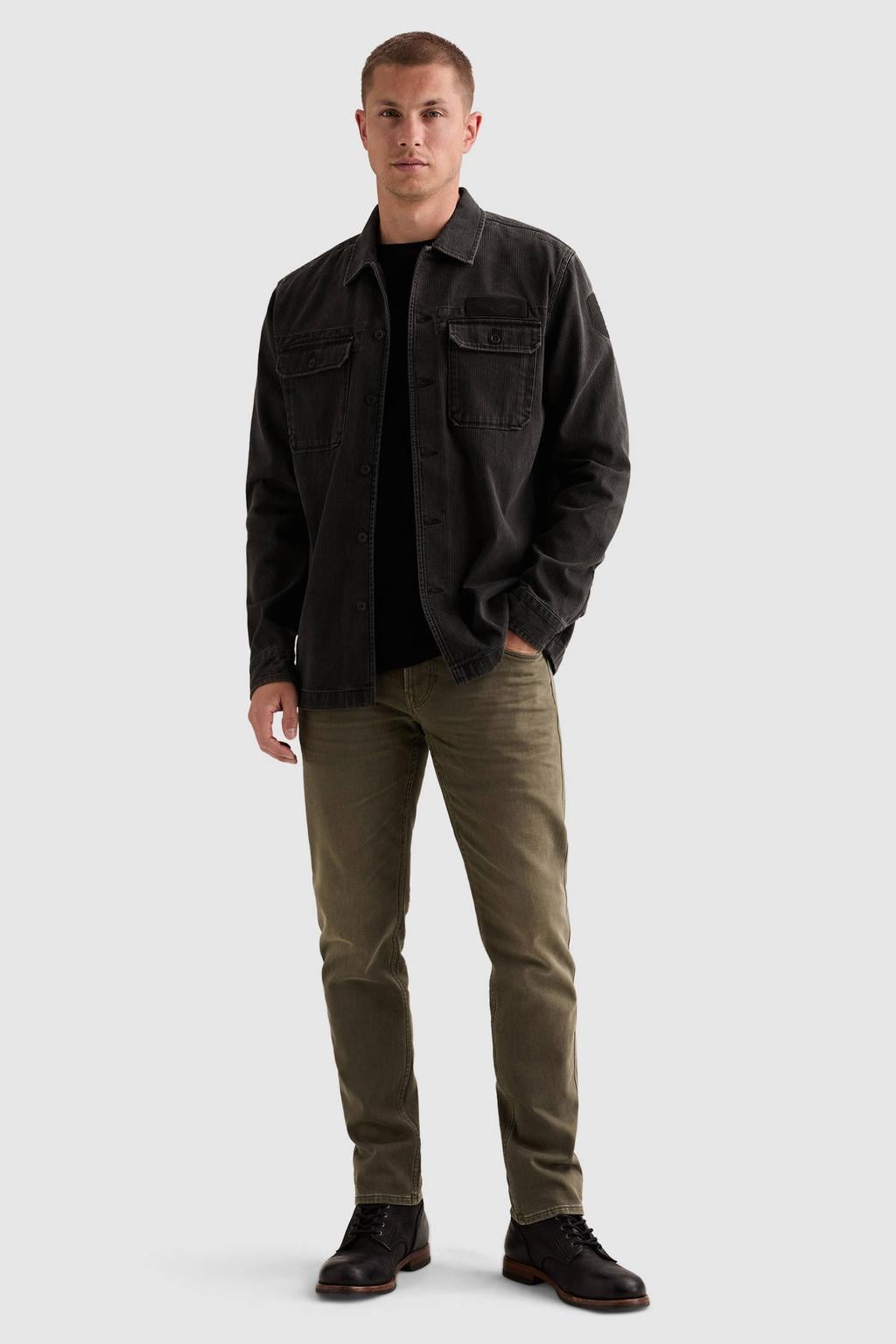 PME Legend regular fit overshirt - zwart