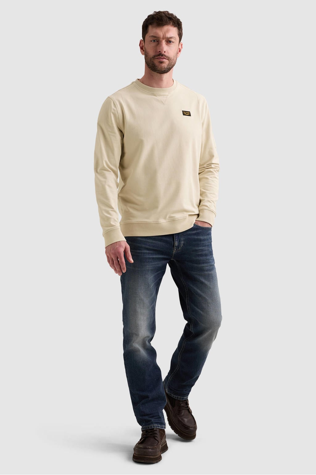 PME Legend american classic regular fit sweater - gebroken wit