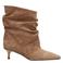 POSH by Poelman Eva suèdelook enkellaarzen - cognac