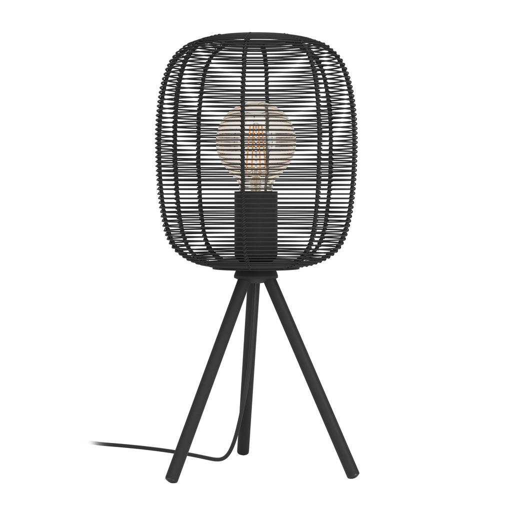 EGLO Rinroe Tafellamp - E27 - 43.5 cm - Driepoot - Zwart - Staal