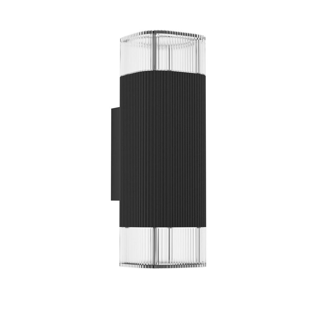 EGLO Castelnuovo Wandlamp Buiten - GU10 - 24 cm - Zwart/Helder