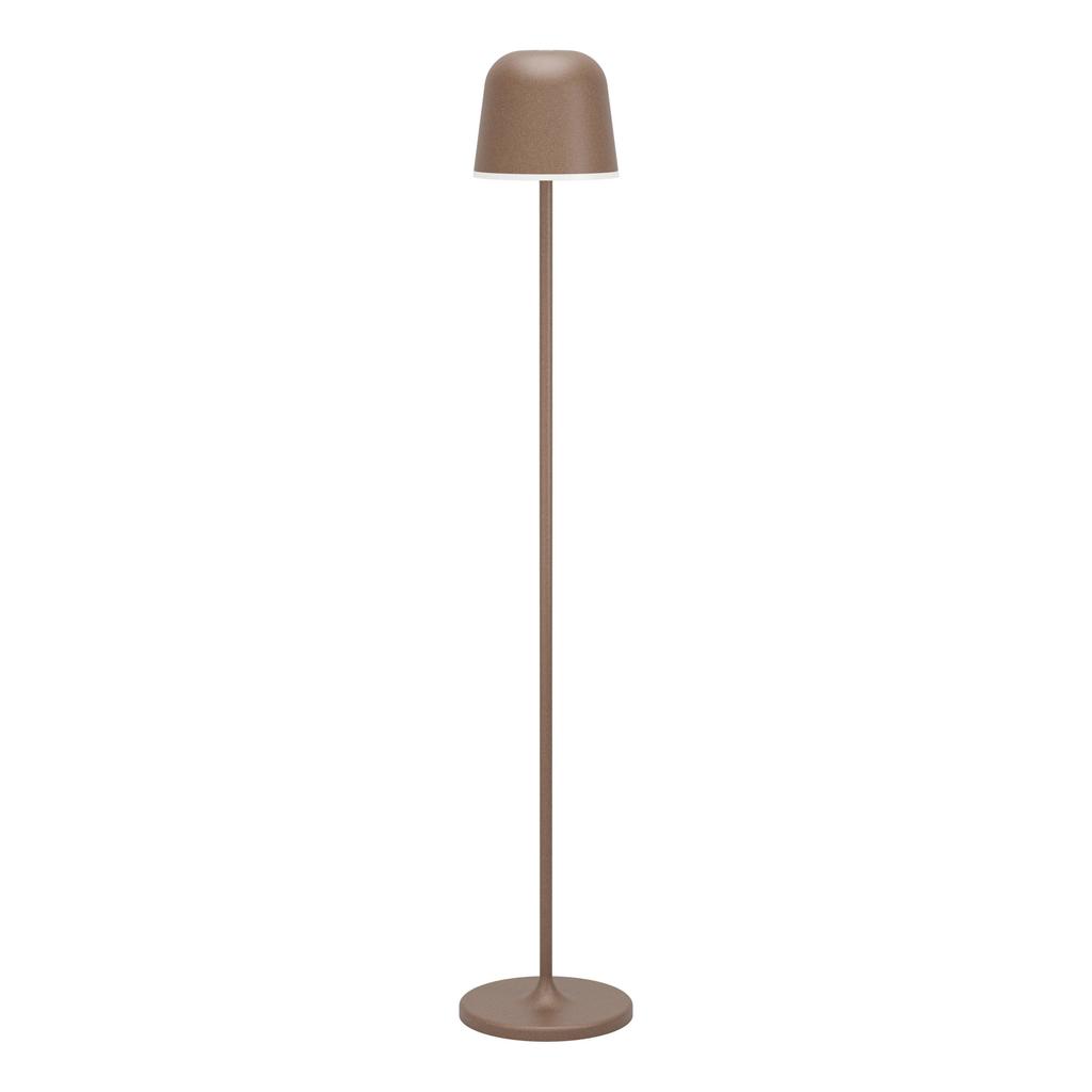 EGLO Mannera-L Vloerlamp Binnen en Buiten - Draadloos - 140 cm - Roestbruin/Wit - Oplaadbaar - Dimbaar Accu