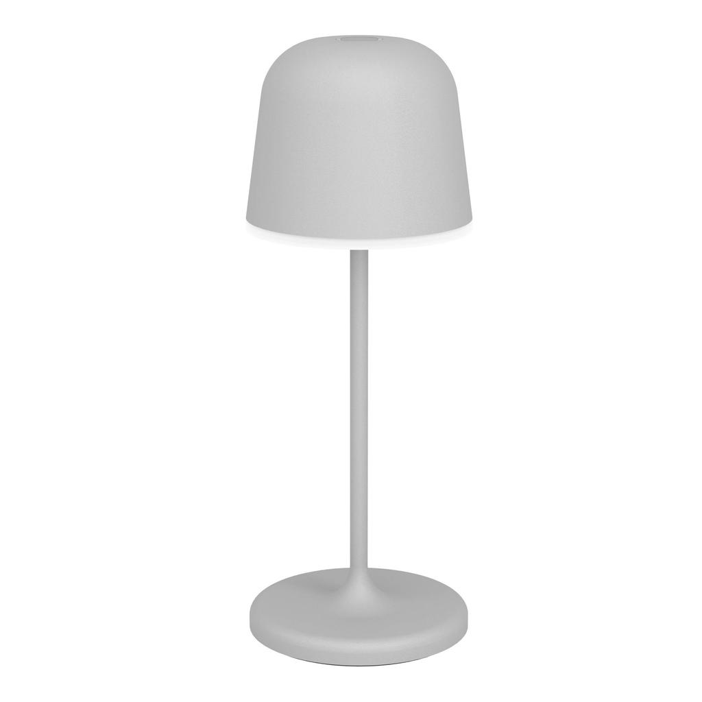 EGLO Mannera-S Tafellamp - Priklamp - Draadloos - 20 cm - Grijs/Wit - Oplaadbaar - Dimbaar - Binnen en Buiten