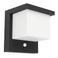 EGLO Frigento Solar Wandlamp Buiten - Sensor - Oplaadbaar - 15 cm - Zwart/Melkkleurig