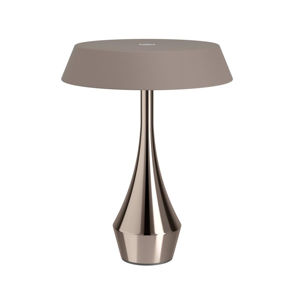 EGLO Turcio Tafellamp - Oplaadbaar - 20 cm - Donker Brons - Instelbaar wit licht (warm, neutraal en daglicht) - Draadloos - Dimbaar - Buiten en Binnen
