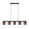 EGLO Cadley Hanglamp | Koperglas | E27 | Breedte 121 cm |Zwart