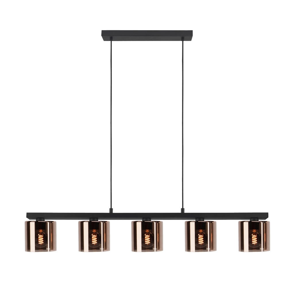 EGLO Cadley Hanglamp | Koperglas | E27 | Breedte 121 cm |Zwart