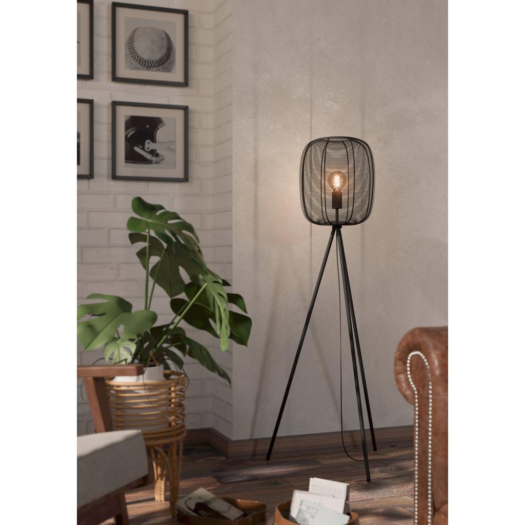 EGLO Derwen Vloerlamp - E27 - Metaal - Zwart