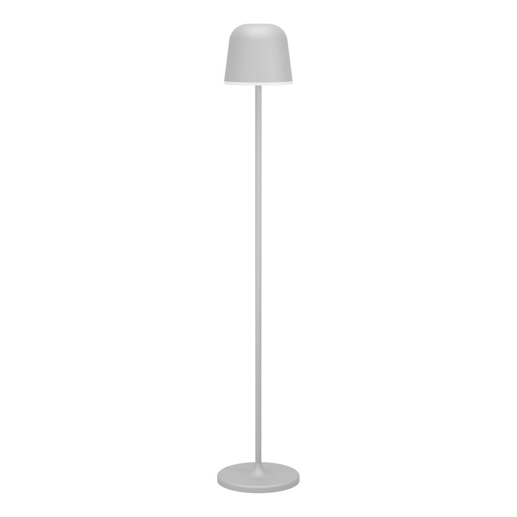 EGLO Mannera-L Vloerlamp Binnen en Buiten - Draadloos - 140 cm - Grijs/Wit - Oplaadbaar - Dimbaar Accu