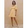 AWARE mini jurk met borduursels - geel