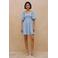 AWARE mini jurk met borduursels - blauw