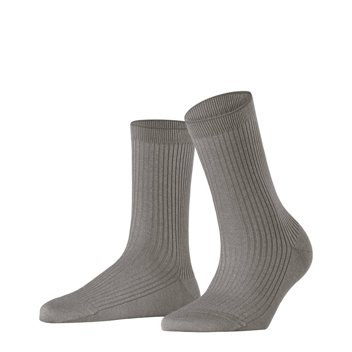 FALKE sokken Shiny Rib lichtbruin