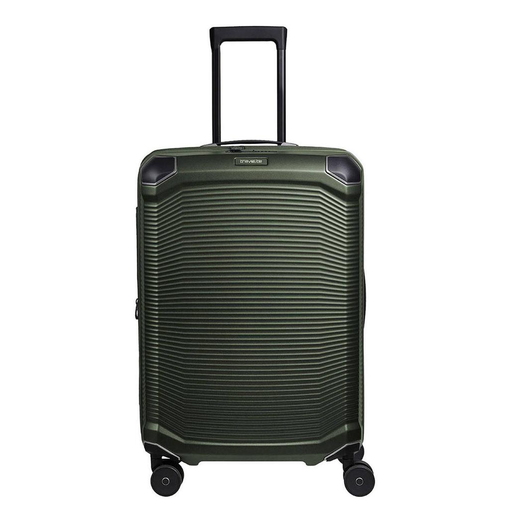 Travelite trolley Millennium 67 cm. Expandable donkergroen