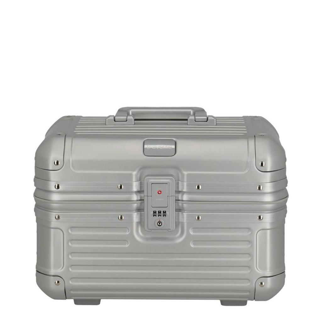 Travelite beuatycase Next Aluminium zilverkleurig
