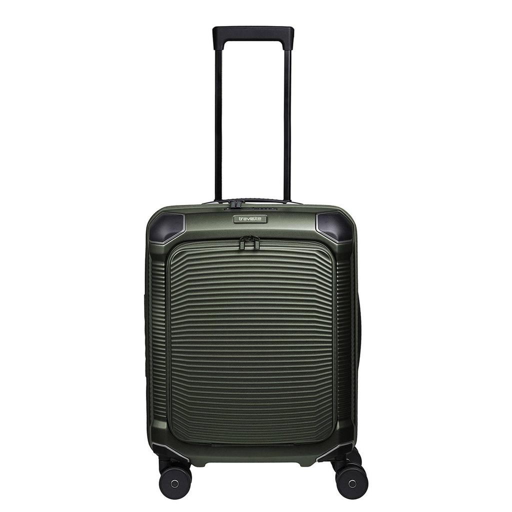 Travelite trolley Millennium Frontpocket 55 cm. donkergroen
