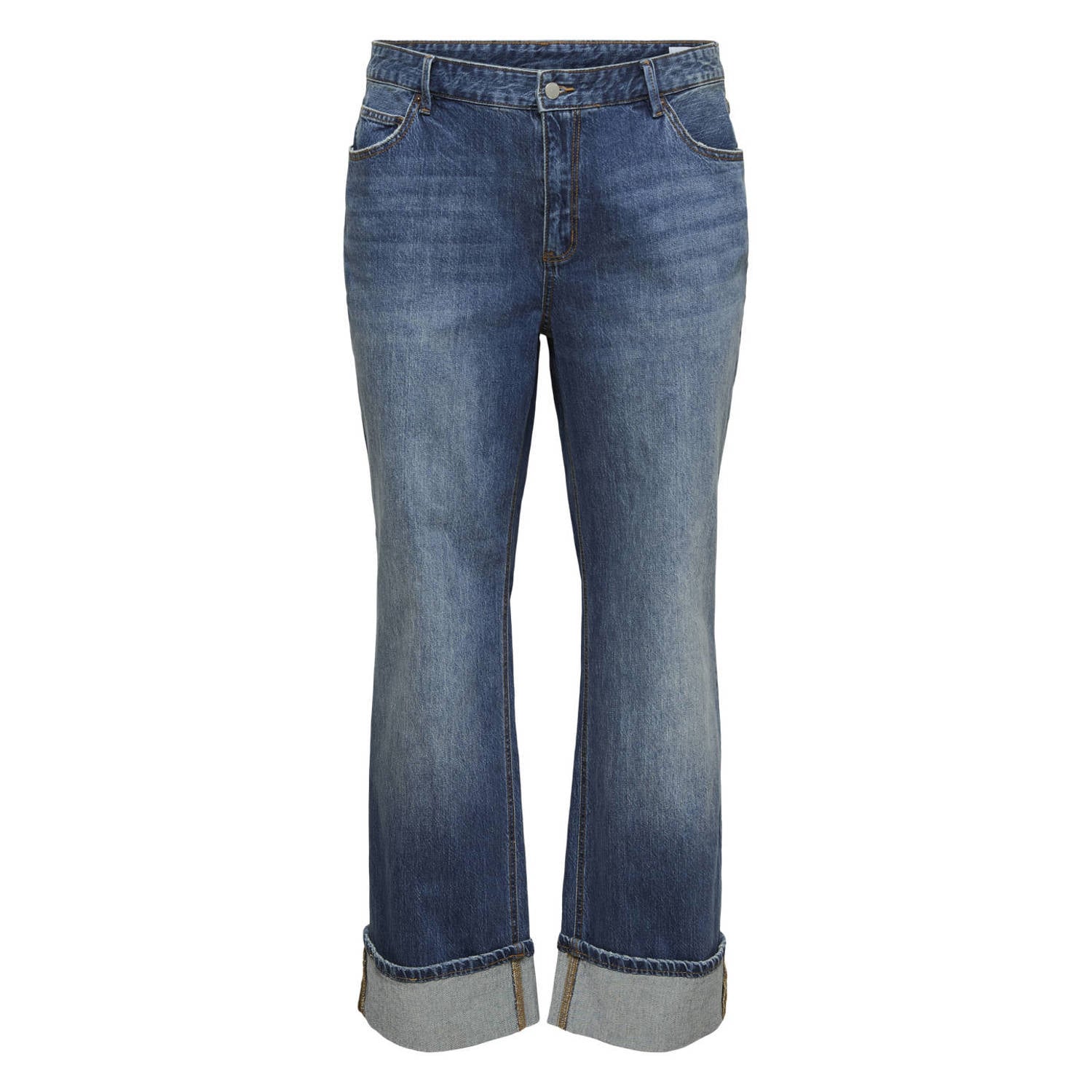 VERO MODA CURVE Plus Size straight leg jeans donkerblauw