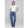 Accentil straight leg jeans met pailletten - medium blue denim
