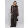 Accentil high waist wide leg broek - donkerbruin