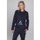 Accentil cropped blazer met krijtstreep - donkerblauw