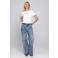 Accentil wide leg jeans met strass-steentjes - medium blue denim