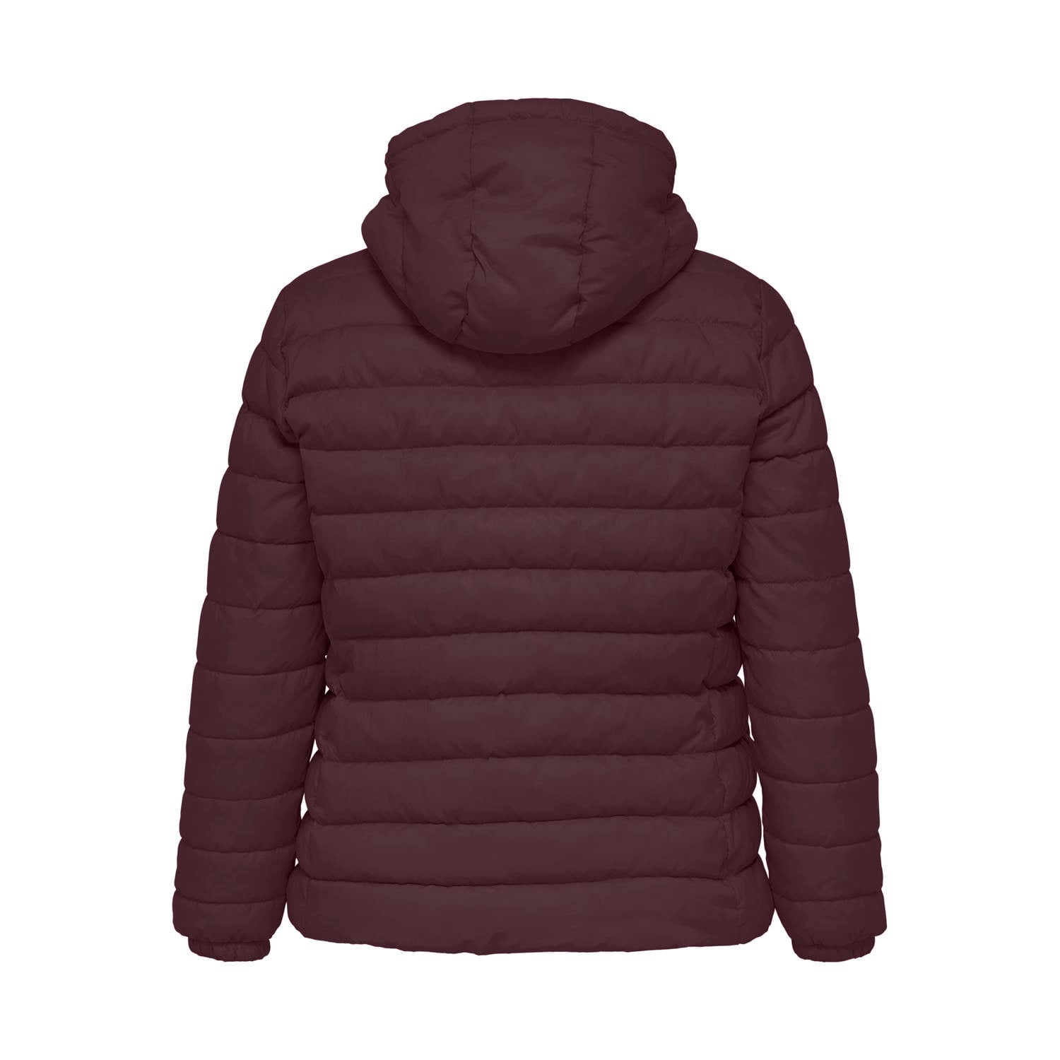 ONLY CARMAKOMA Plus Size quilted winterjas donkerrood