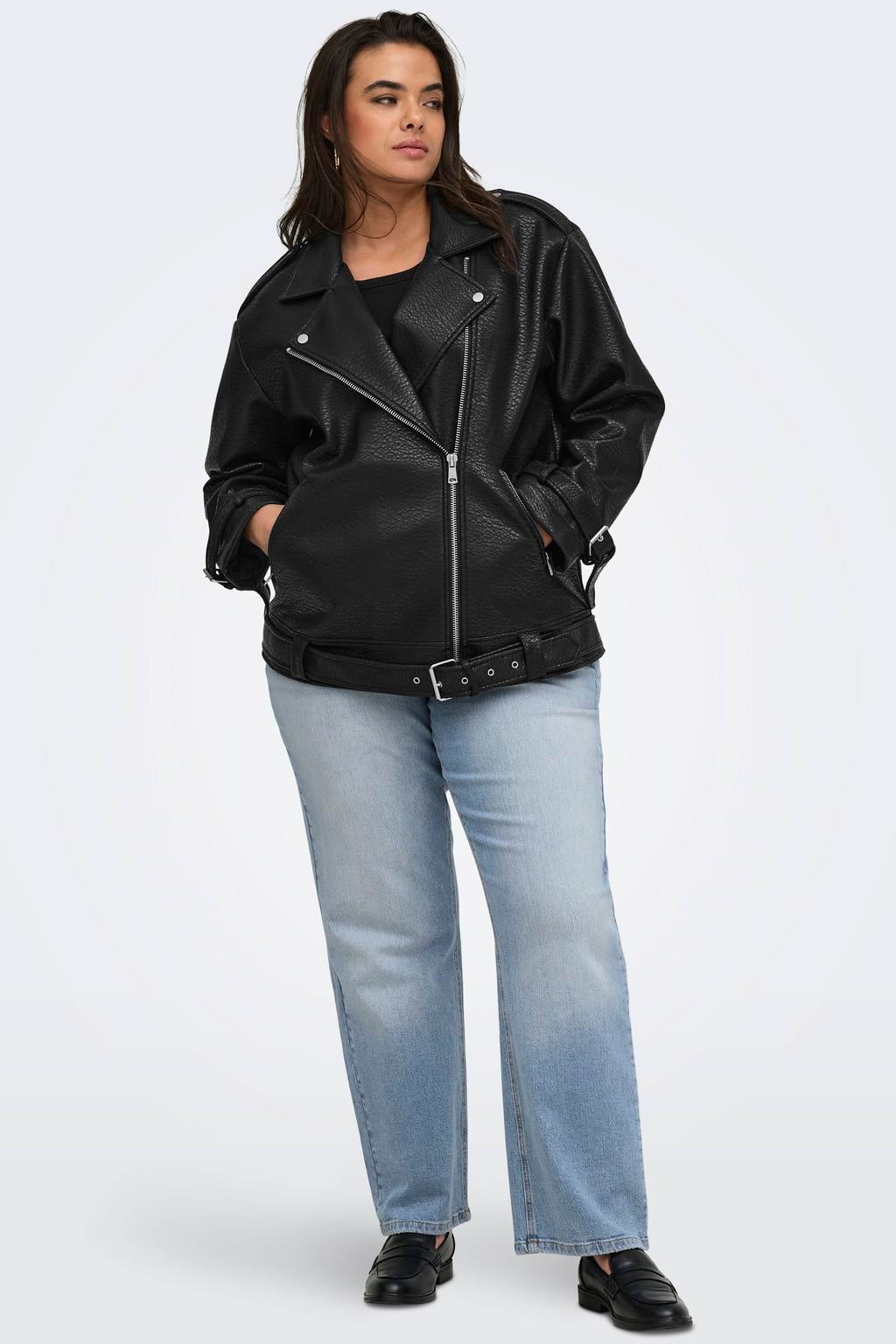 ONLY CARMAKOMA Plus Size spijkerjas - zwart