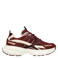 Manfield chunky leren sneakers - bordeaux