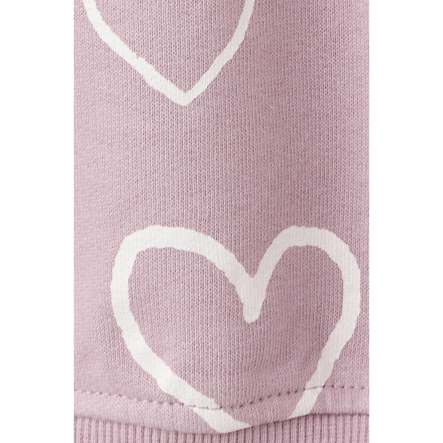 Mango Kids sweater met hartjes lila