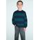 Mango Kids gestreepte sweater - donkergroen