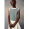 Mango Kids gebreide mouwloze gestreepte top - groen