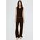 Mango wide leg broek - bruin