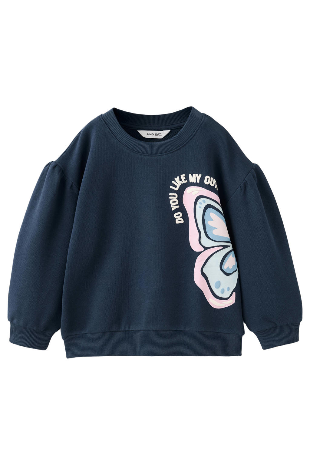 Mango Kids sweater met print - donkerblauw