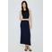 Mango midi jurk - marineblauw