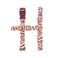 Dogguo Hondenharnas ETHNIC-HARNESS-PEACH/BORDEAUX-M