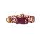 Dogguo Hondenhalsband ETHNIC-COLLAR-PEACH/BORDEAUX-M