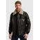 PME Legend HUDSON leren bomberjack met teddy details - pirate black