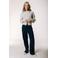 Colourful Rebel straight leg pantalon met krijtstreep - marineblauw