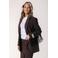 Colourful Rebel regular fit blazer met franjes - bruin
