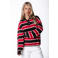 Colourful Rebel rechtvallende gestreepte top - rood