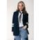 Colourful Rebel regular fit blazer met krijtstreep - donkerblauw