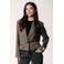 Colourful Rebel cropped gestreepte blazer met borduursels - bruin