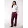Colourful Rebel straight leg casual broek - wijnrood