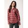 Colourful Rebel aansluitende geruite blouse - rood