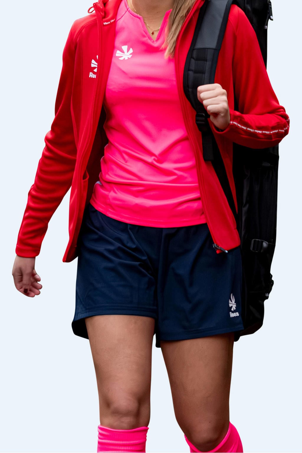 Donkerblauwe dames Reece sportshort van polyester met regular fit en regular waist