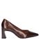 Tamaris lakleren pumps met hak - bruin