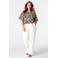 MS Mode top Plus Size met zebraprint - bruin