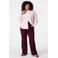 MS Mode gestreepte blouse met strass-steentjes Plus Size - lichtroze